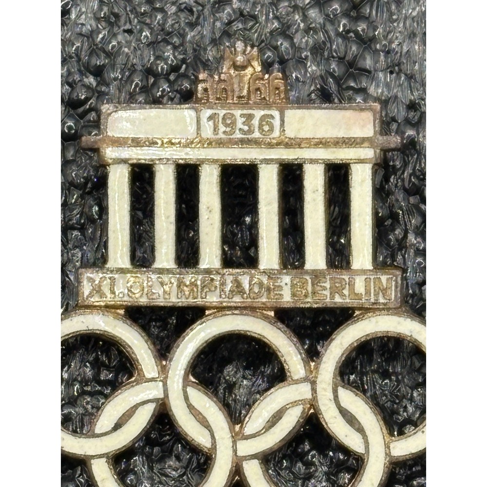 VTG 1936 XL Olympiade BERLIN Olympic Games Brandenburg Gate PIN BADGE GERMANY‎ - Picture 2 of 7